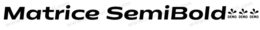 Matrice SemiBold字体转换